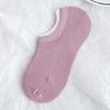 Ladies Spring and Summer Thin Lovely Trend Solid Color Breathable Invisible Cotton Socks