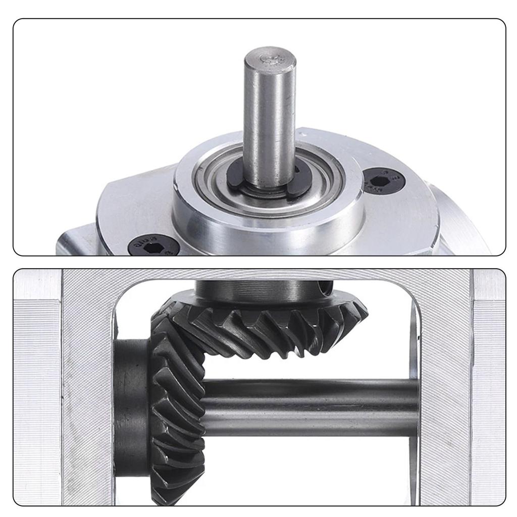 90 Degree Right Angle Bevel Gearbox 1:1 Forward Double Output Shaft 1M 20 Teeth