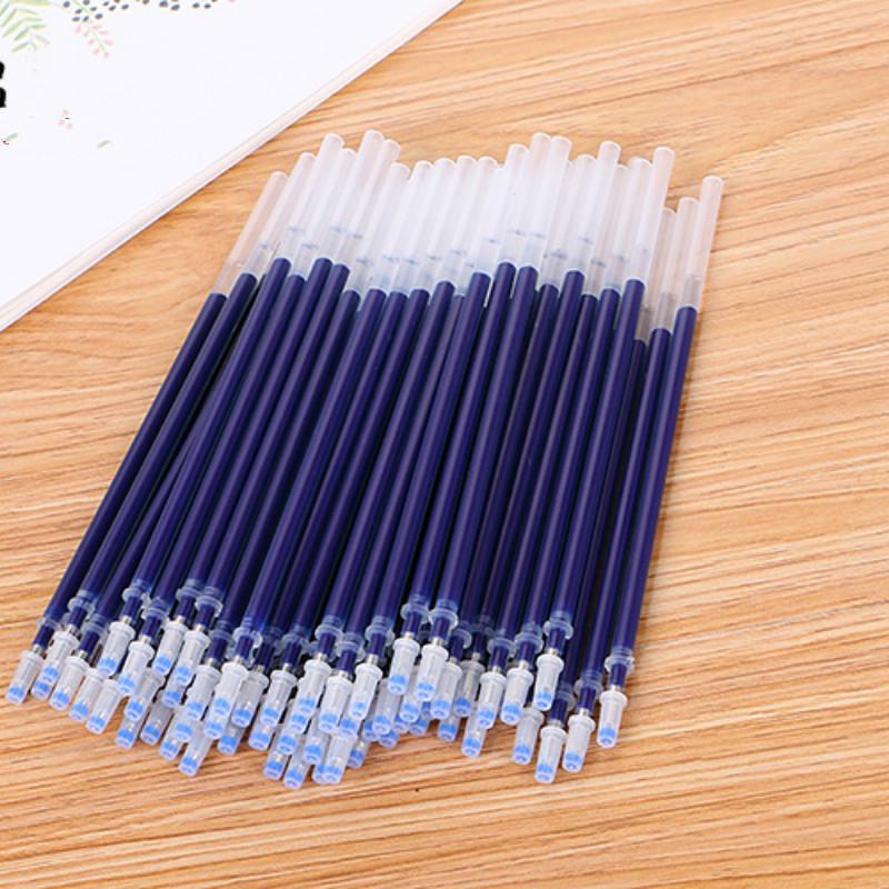 

100 шт./пакет гелевая ручка сменный стержень офисная подпись красный синий черный чернила сменный стержень офис школьные канцелярские принадлежности ручка для студентов синий