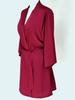 Single nightgown women's imitation silk cardigan spring and autumn new loungewear summer ice silk pajamas sexy kimono morning gown