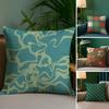 Bohemia Green Pillow Case Plush Fabric Soft Double Sided Print Home Sofa High Quality Cushion Cover Throw