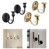 2 Pieces Candle Sconces Candlestick Holder Wall Mount Wall Decor Retro for Sticks Candles for Farmhouse Fireplace Dining Room