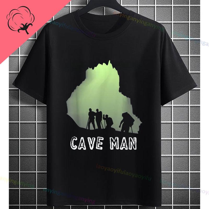 Funny Explore The Underworld Cave spelunking Graphic Tshirt Pure Cotton Shortsleeve Humor Style Fashion Tee Outdoor Clothing