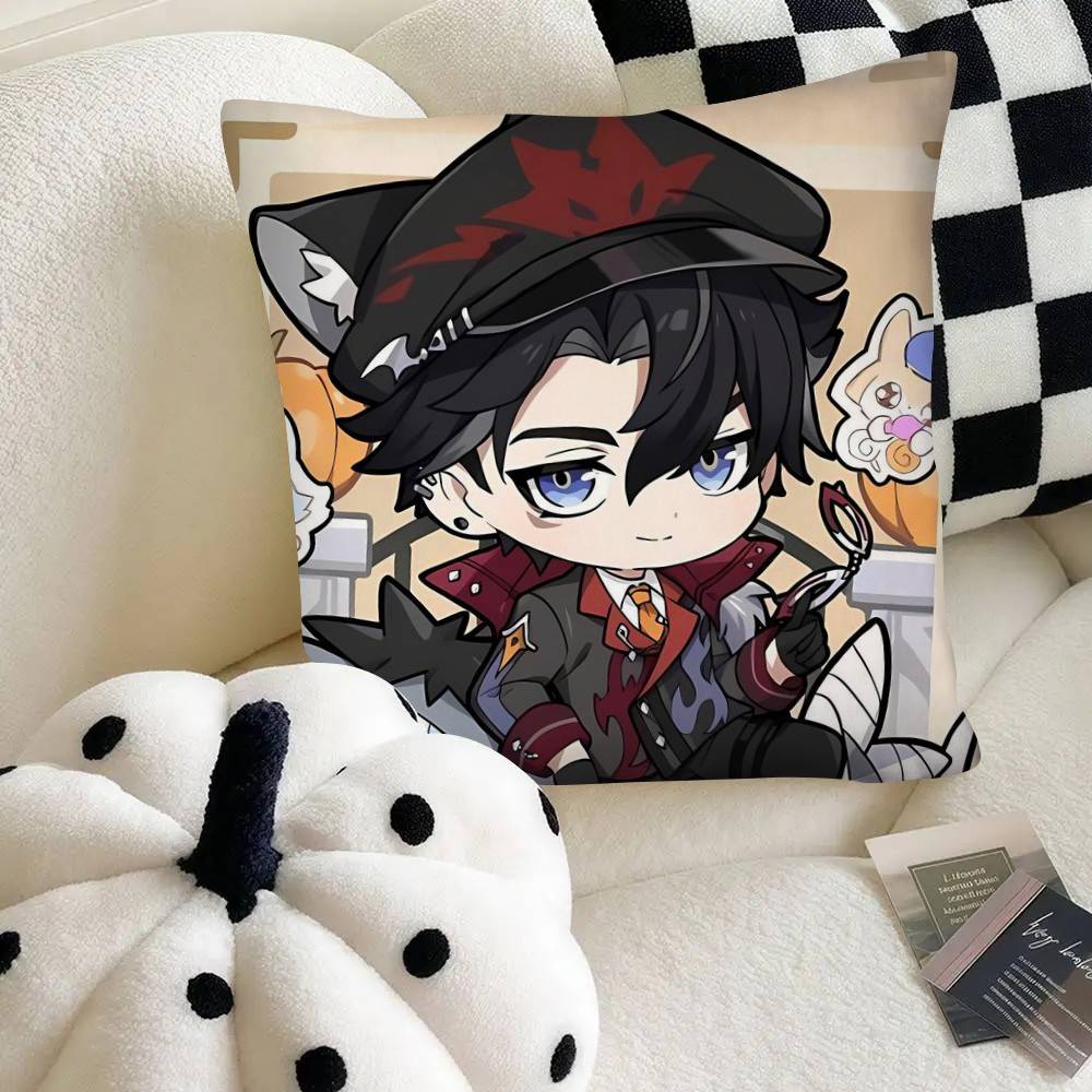 Kawaii Wriothesley Pillow Case Fashion Square Pillowcase Bedroom Sofa Room Ins Decoration Leisure