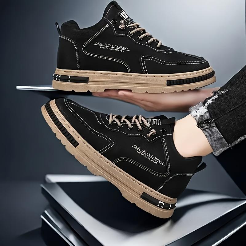 Men's Fashion Classic Work Shoes Comfortable Anti-Slip Lace-Up Casual Sports Shoes Suitable for Men's Outdoor Activities Hiking