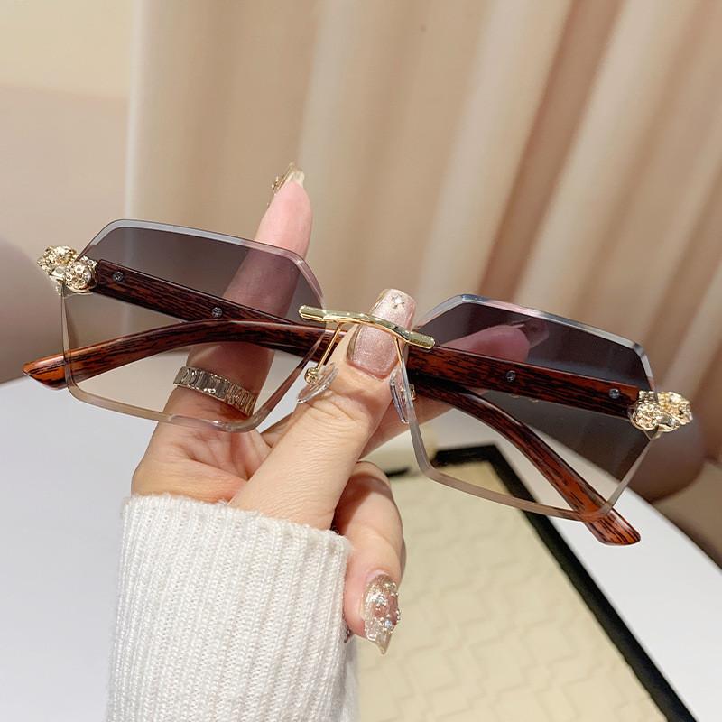 Geometric Metal Frame Sunglasses With Tinted Lenses For Fashion And Travel