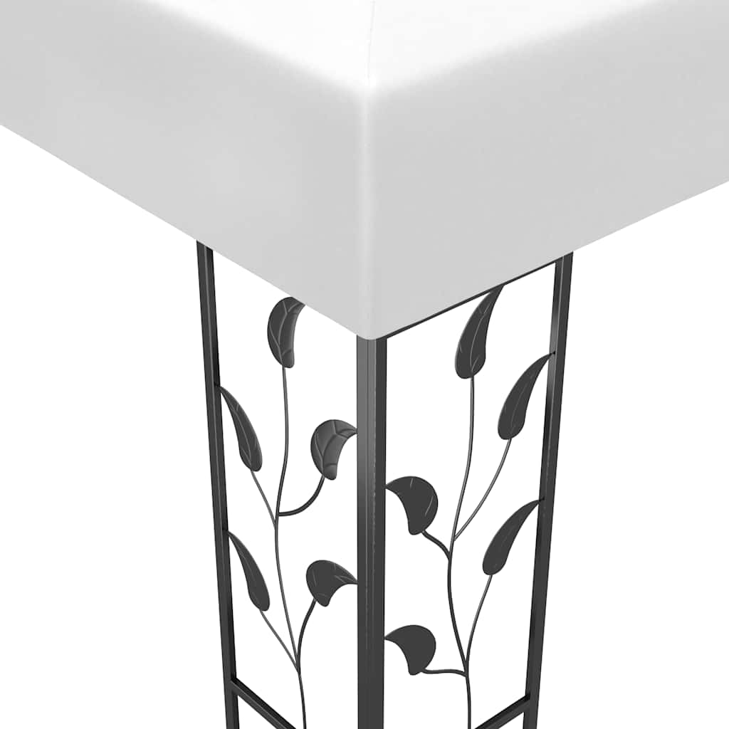 Gazebo with LED String Lights 3x3 M White