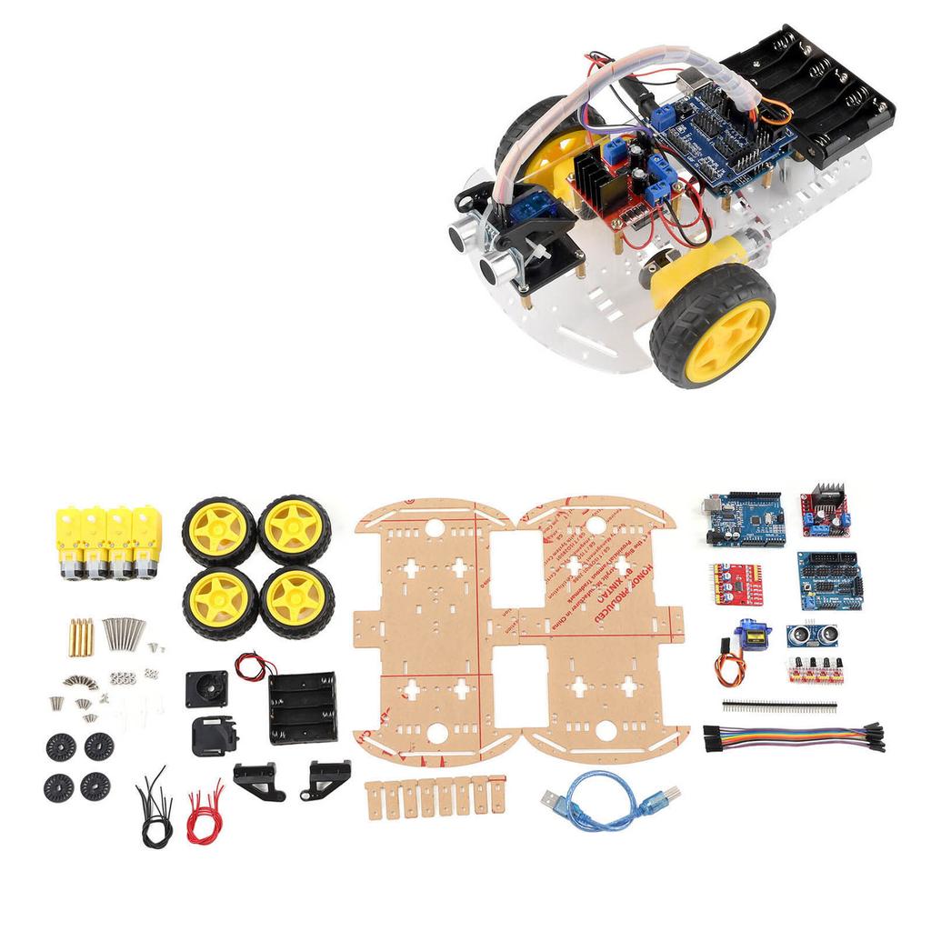 Smart Robot Car Chassis Kit Tracking Motor Robot Smart Car Platform for 4WD DIY