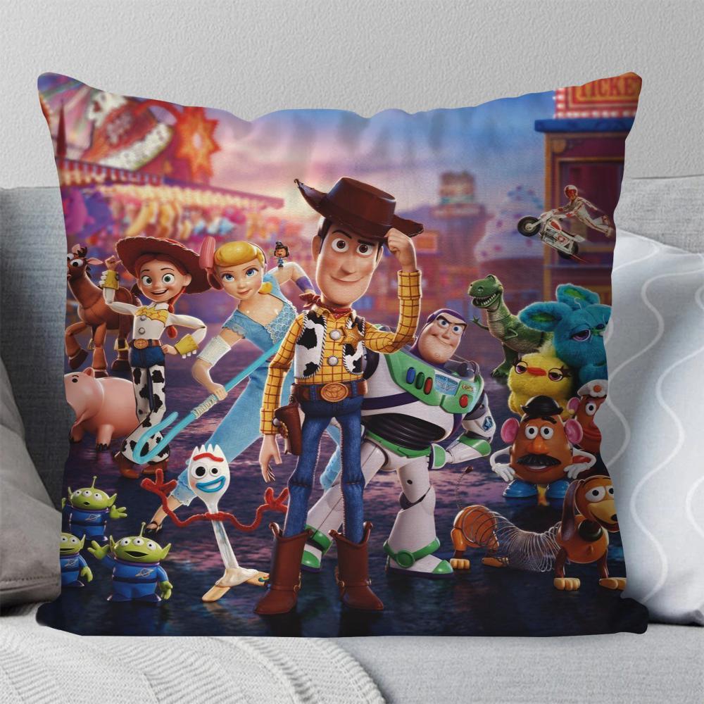 Animated Movie T-Toy S-Story Pillow Case Square Pillow Bedroom Sofa Leisure ComfortCushion Car Living Room Home Decoration 40X40