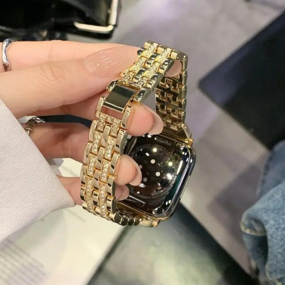Sparkling Metal Band for Apple Watch Ultra Bands 49mm 38 40 41 42 44 45 46mm Jewelry Diamond Metal Strap for iWatch Series11 10 9 8 7 6 5 4 3