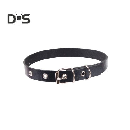 Pánský náhrdelník Vintage Punk Styl Nastavitelná Umělá kůže Jednobarevné Bukle Pin Krk Pásek Party Club Choker Šperky pro dospělé
