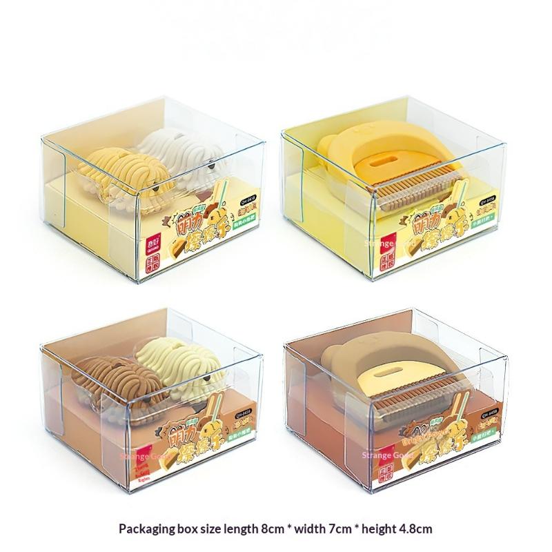 2 Boxs Student Stationery Creative Besom Mop Styling Eraser Cute Eraser Wipe Clean And Traceless Crumb Children S Gift one size
