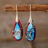 Bohemian Natural Stone Imperial Stone Drop Pendant Earrings