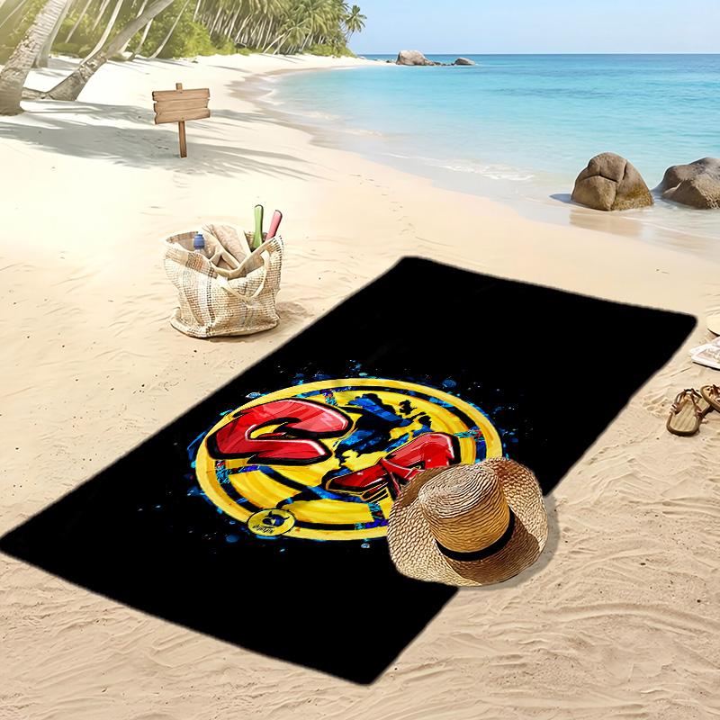 Club America Bedrucktes Strandtuch Schnelltrocknend Weiches Handtuch Tragbare Große Rechteckige Stranddecke für Reisen Schwimmbad