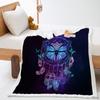 2D Digital Printed Cover Blanket Dream Catcher Animal Thickened Lamb Fleece Crystal Fleece Blanket