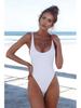 Solid-Color One-Piece Swimsuit for Women
