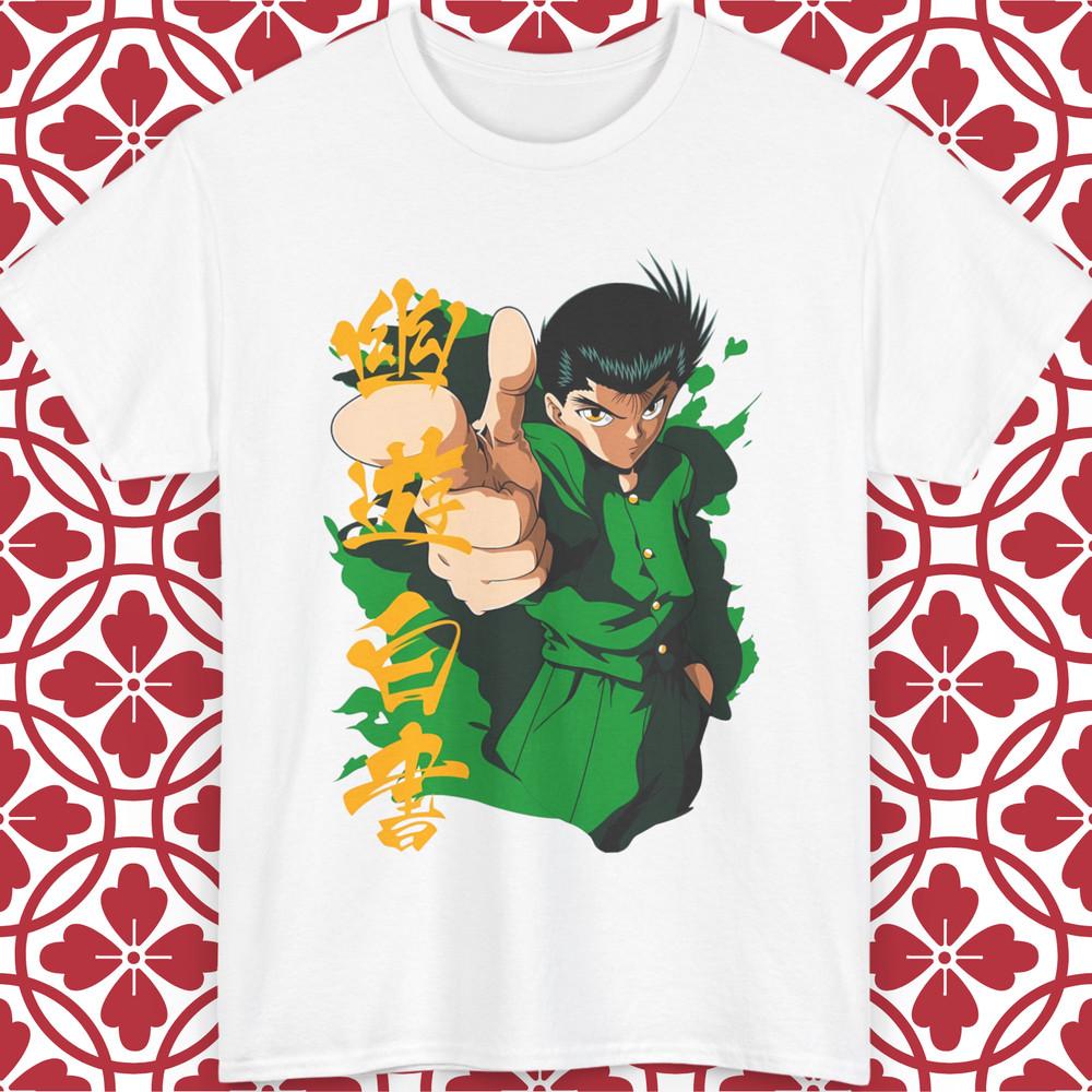 Yuusuke Urameshi Yu Yu Hakusho Anime T-Shirt Spirit Gun Graphic Unisex All Sizes