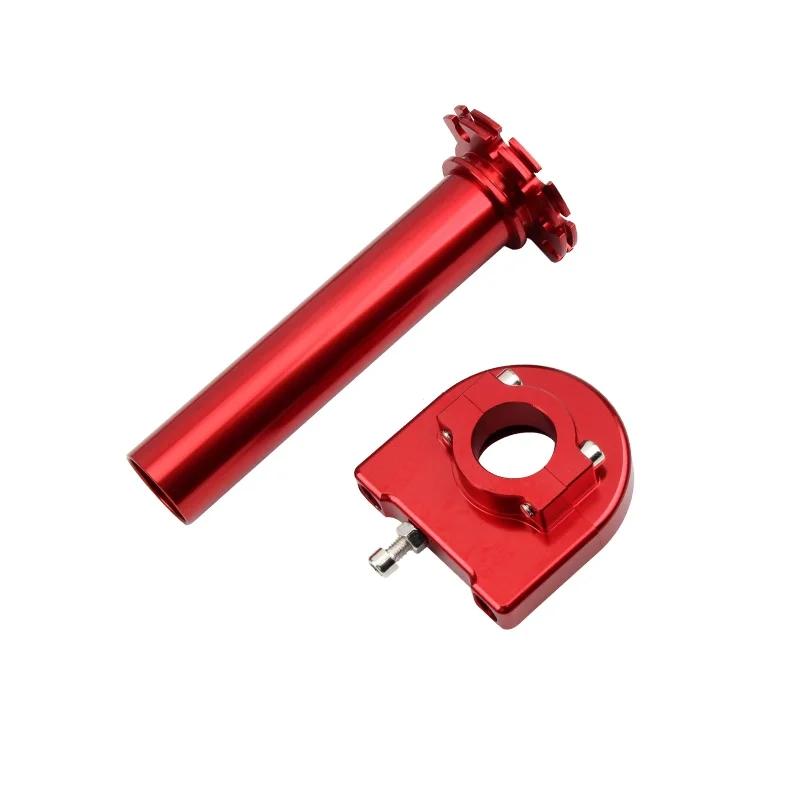7/8" 22mm Aluminium Gasgriff Drehgriff Schnellgas Gasgriff mit Kabel für Motorrad Dirt Pit Bike 50cc 110cc 125cc