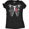 Lustige Damen T-Shirts Rippenkorb Pfeil Herz Valentinstag Grafik T-Shirt für Damen