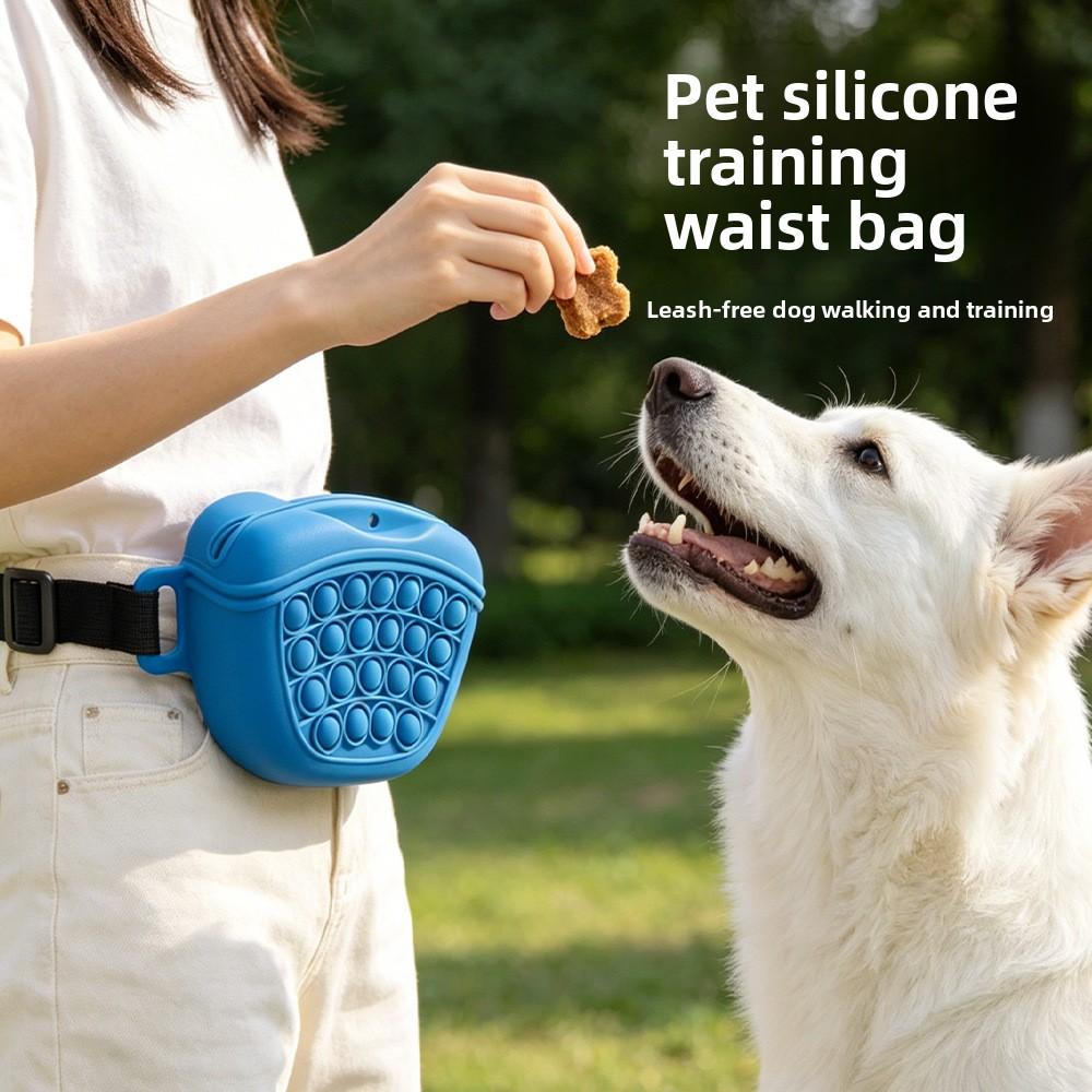 Pet Dog Training Kit - Silicone Magnetic Dog Training Waist Bag for Carrying Snacks and Dog Food When Walking The Dog.