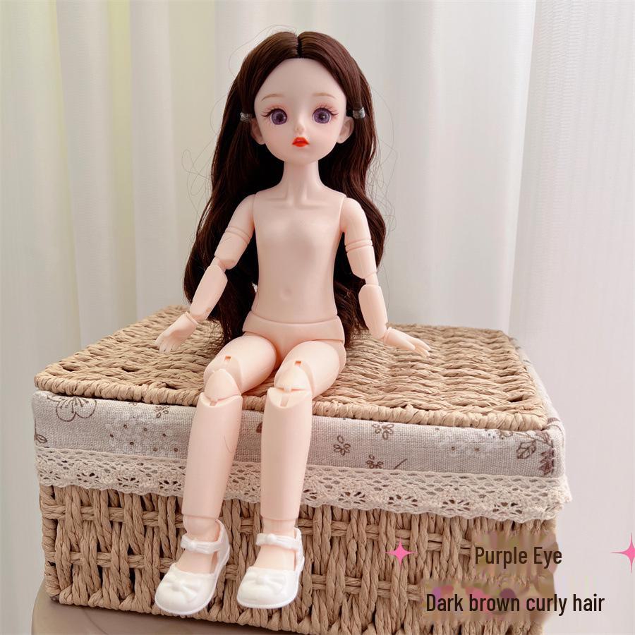 

Высококачественная кукла BJD высотой 30 см с 20 шарнирами и разноцветными контактными линзами Head + Body + Shoes (No Music)