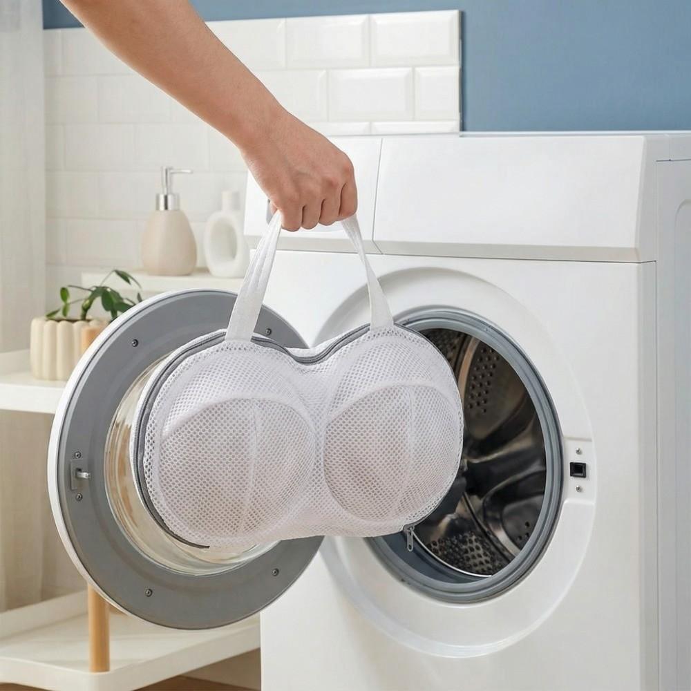 Zippered Closure Bra Laundry Bag Polyester Underwear Washing Bag Bra Mesh Bag  Underwear Cleaning