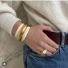 Mao Xiaotong French Design Enamel Ring & Aurelie Bidermann Black/White Wide Band Bracelet