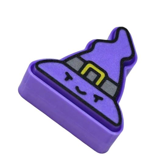 Halloween Fidget Clicker Witch Hat Keyboard Clicker Skull Stress Relief Sensory Fidget Toy for Office Workers Travel or Classroom Use