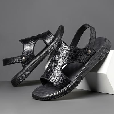 Men Alligator Pattern Sandals Summer Casual Shoes Beach Sandals Men Sandalias Hombre Outdoor Roman Style Water Sneakers