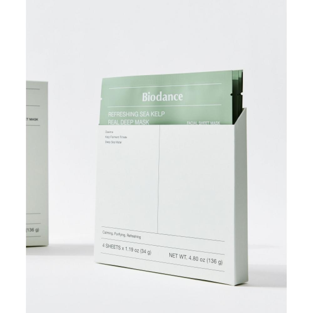 Biodance Refreshing Sea Kelp Real Deep Mask 4 Sheets Sea Kelp Mask 4 sheets