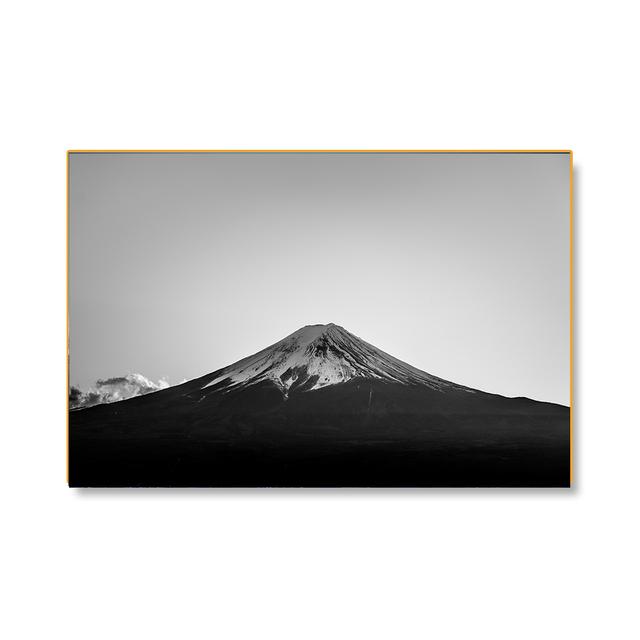 Mount Fuji Snow Mountain Posters and Prints Black and White Nature Landscape Canvas Painting Wall Art Pictures Home Decoration