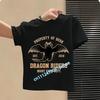 Dragon Tamer Summer Tshirt  Boys Sports Shirt  Girls Casual Top  Cartoon Print  Childrens Pure Cotton Short Sleeve Shirt