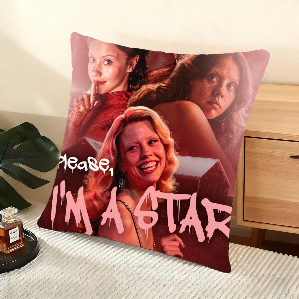 Cushion Cover Silky Short Plush Home Sofa Cushion Cover - Invisible Zipper Home Decoration Pearl Classic Movie