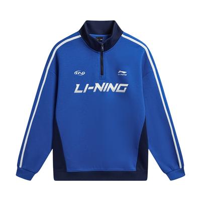 Li Ning Sports Lifestyle Series Stand Collar Logo Sweatshirt Unisex Sweatshirt AWDW359-5
