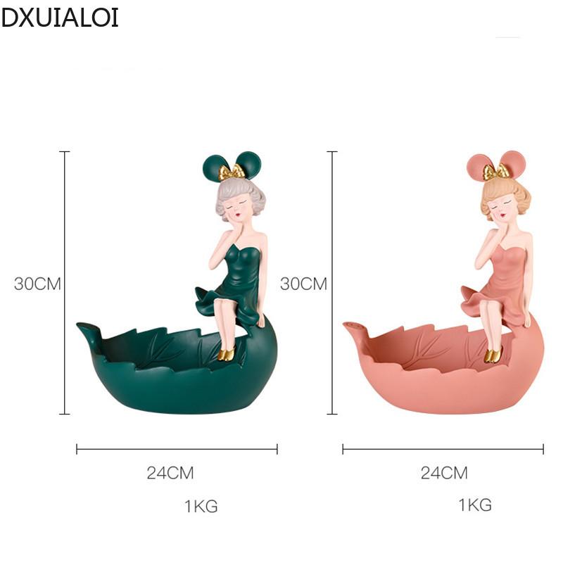 DXUIALOI Modern Simplu Creativ Fată Depozitare Decorare Cadou de Casă Nouă Artizanat din Rășină Cameră de Zi Cameră Depozitare Bijuterii