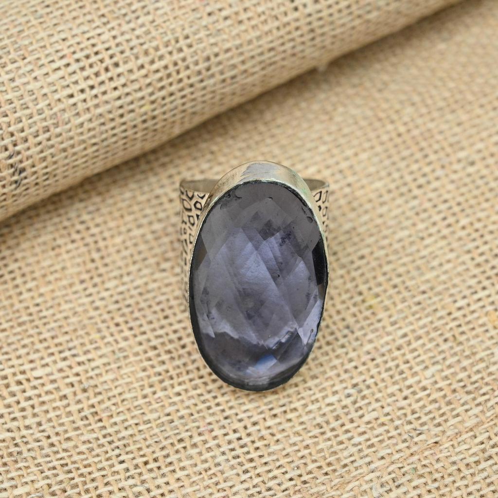 Ametist violet Pietre pretioase din argint 925 Bijuterii lucrate manual Cadou minunat pentru ea