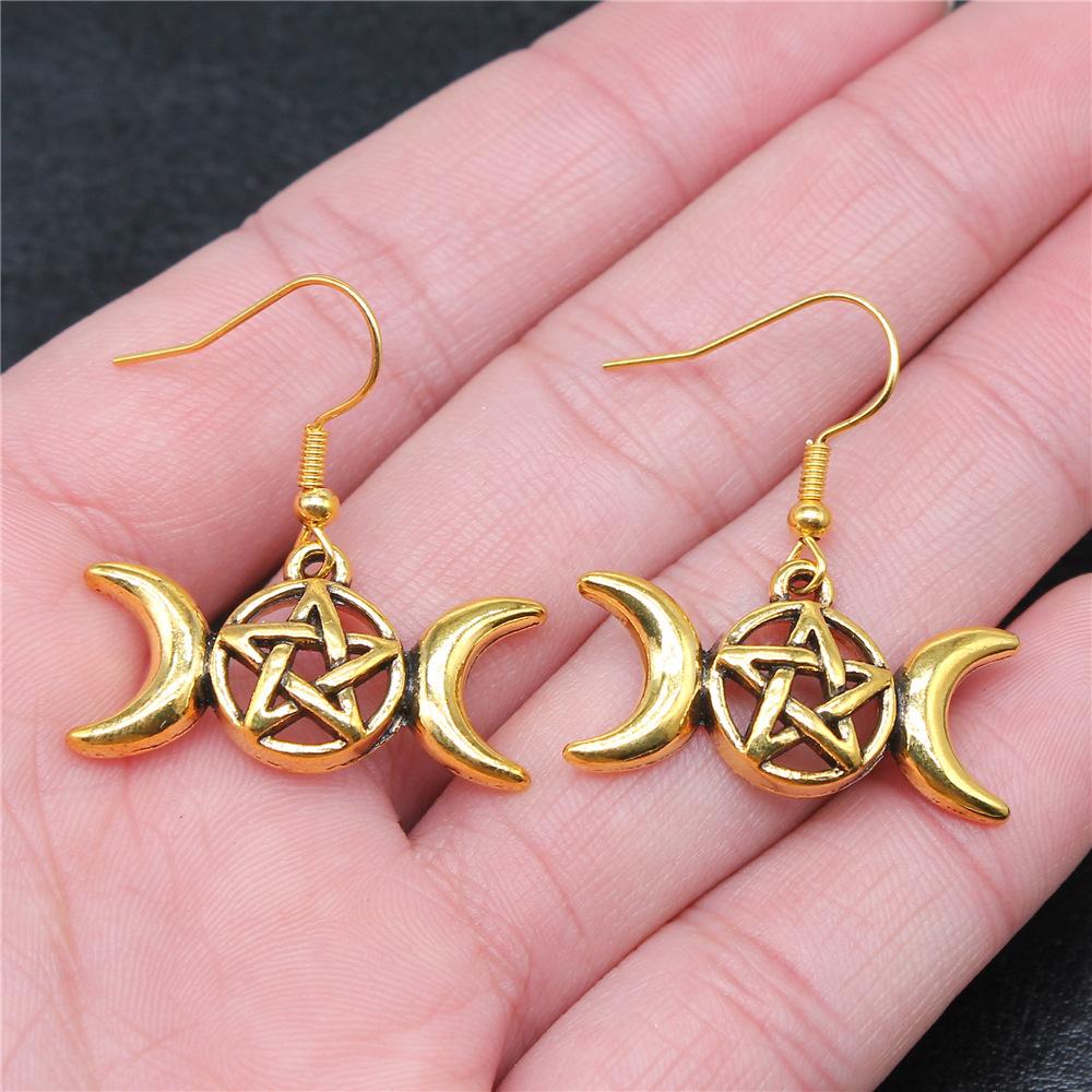 53 styles Inspired Jewellery Fashion Women Gifts Vintage Moon Sun Star Dangle Drop Earrings For Women Statement Wiccan Jewelry