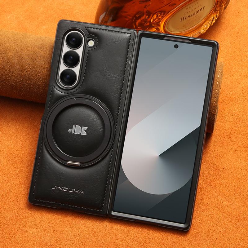 

Подходит для чехла для мобильного телефона Samsung ZFlod6, вращающийся на 360 градусов магнитный кронштейн, кожаный чехол Galaxy Flod4 с полной защитой 5 для бизнеса 3 Samsung Galaxy Z Fold 3