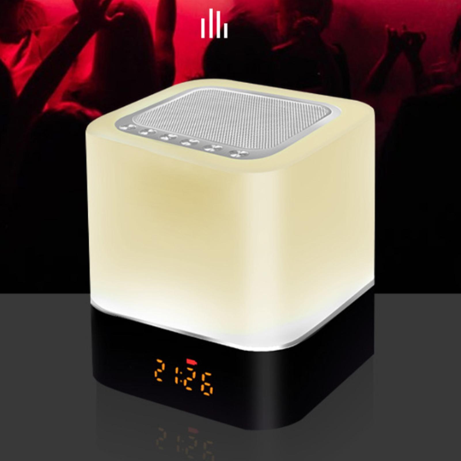 

Multifunctional Lamp Wireless Speaker Touch Lamp Colorful LED Night Light Alarm Clock Time Display Support U Disk TF Card 3.5mm IN