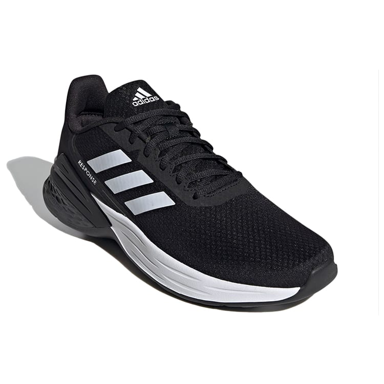 Adidas Response Fabric Cushioning Slip Resistant Cushioning Slip Resistant Low top Running Shoes Men's Black White FX3625