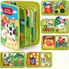Montessori Farm Animal Quiet Book for Toddlers Early Learning Fine Motor Skills Activity Felt Story Cloth Preschool Toy for Kids