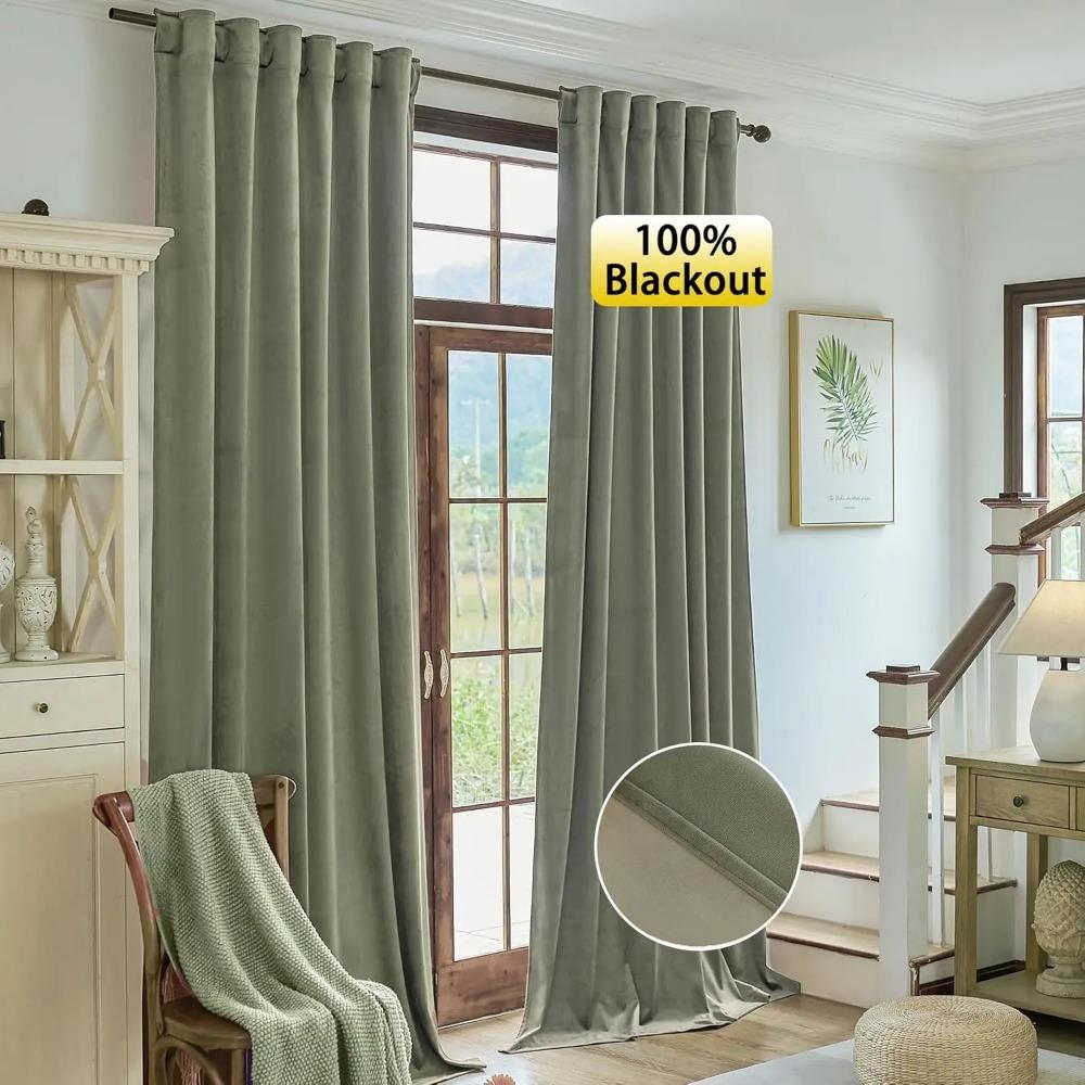 310 cm de altura feito sob medida 100% blackout sala de estar janela cortinas de veludo cortinas de quarto cortinas de cor sólida