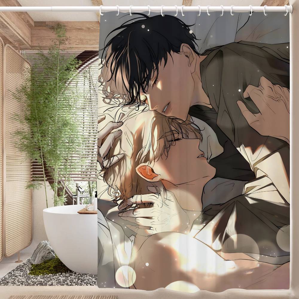 Ebbe in der Dämmerung Anime Duschvorhang - Wasserabweisend und auslaufsicher, Schimmel- und Mehltauresistent für