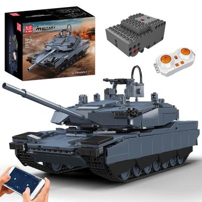 MOULD KING 20036 Military Tank Building Block The Remote Control Abrams-X Tank Building Set Assembly Brick Kids Christmas Gift