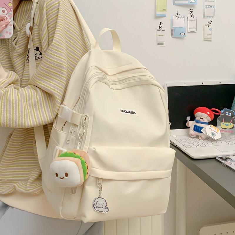 Japanese campus simple and versatile backpack, female heart small and fresh student large capacity schoolbag travel fashion backpack