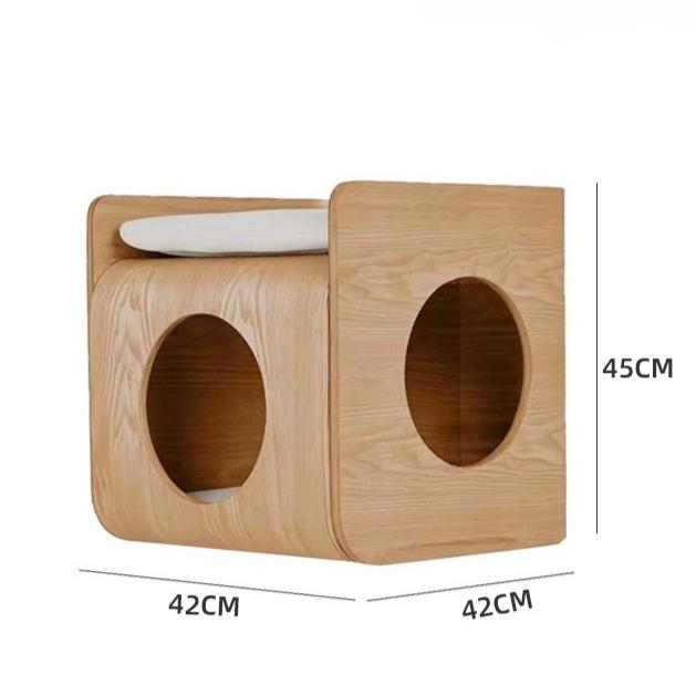 

Wooden Cat House Luxury Pet Cat Beds Furniture Accessories Pets Cat s Houses Kitten Small Cats Home Cat Tunnel Hiding Beds