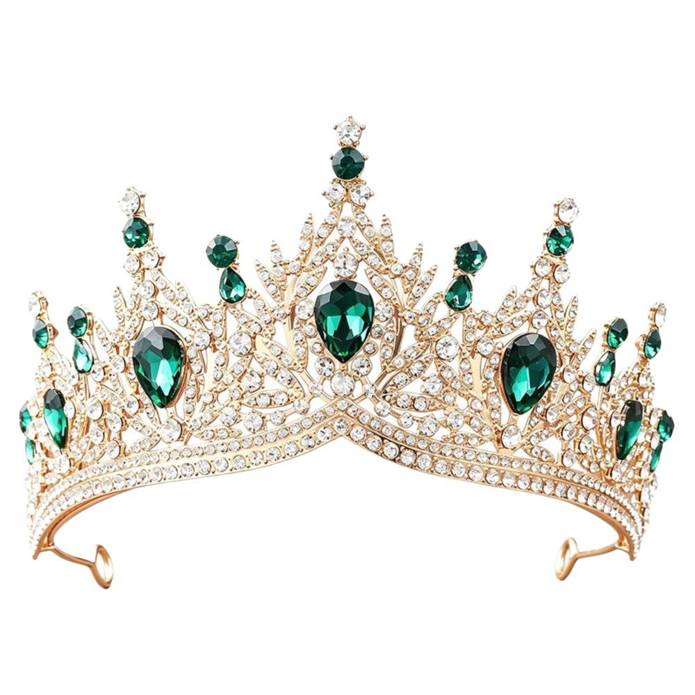 Shining Crystal Crystal Crown Headband Polished Finish Bridal Crown Tiara  Birthday Gift