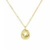 18K Gold Plated Balloon Bubble Hip Hop Necklace with 26 English Letters for Women