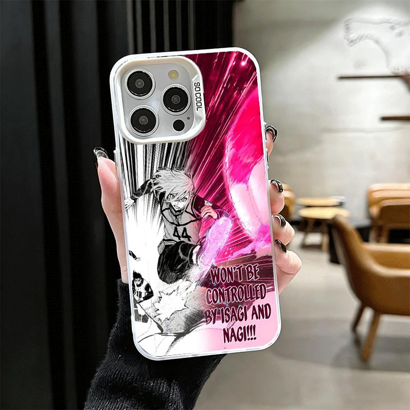 

Синий чехол для телефона с рисунком в стиле аниме про футбол L-Lock для iPhone 15 16 17 Pro Max 17Air 16E 14 Plus 13 12 Mini, противоударная задняя крышка iPhone 16 Pro