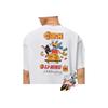 Li-Ning X Pablo Ientile Co-Branded Skateboard Series Cartoon Print Casual Round Neck Short Sleeve T-Shirt Unisex Tops White AHST027-4